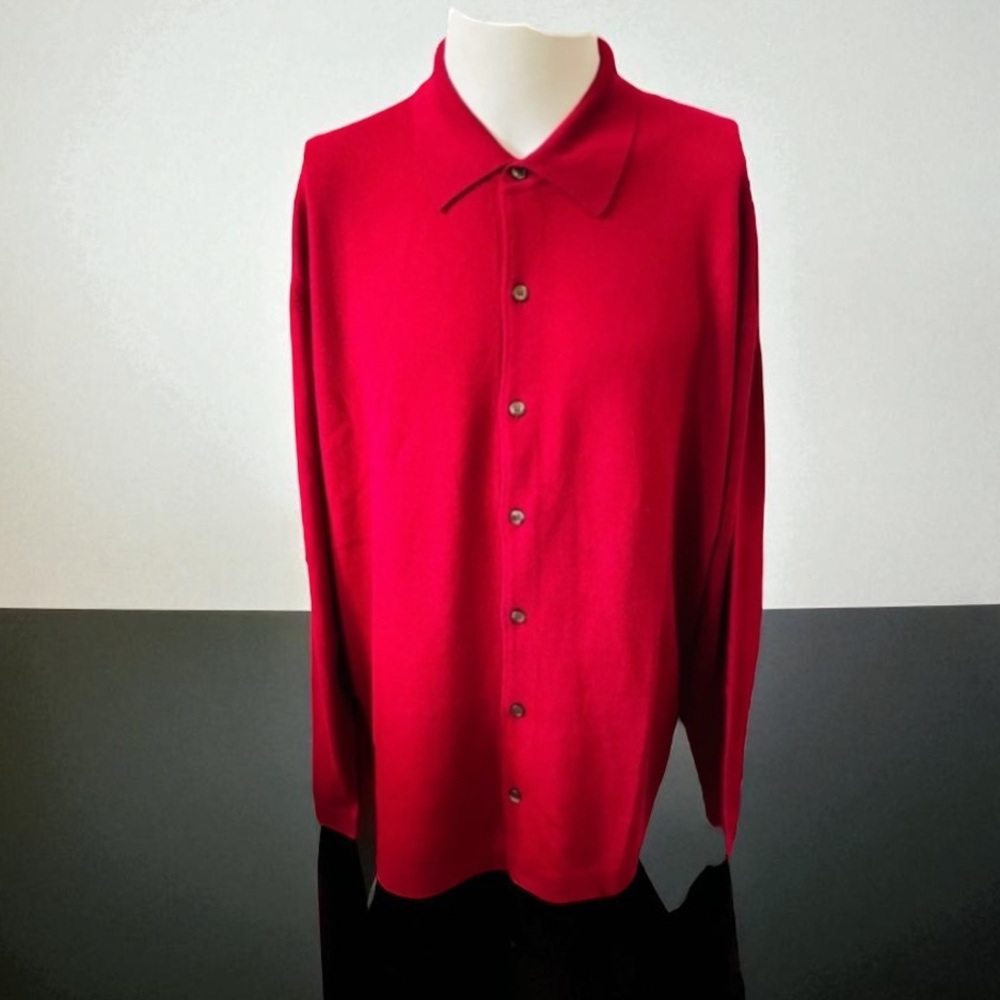 New! GRAN SASSO For Mark Shale NEW Wool Knit Button Front Sweater  Size …